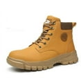 thumbnail image 1 of Men's Fashion Classic Work Safety Boots, Indestructible Steel Toe Waterproof Non-Slip More Warm Men's Work Shoes, 1 of 8