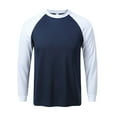 thumbnail image 1 of Men's Fashion Color Block Long Sleeve Athletic T-Shirt Breathable Workout Top for Running Gym Training Men's Loose Fit Casual Fashion Shirt, 1 of 7