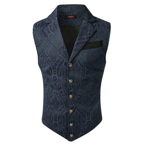 Men's Fashion Court Style Suit Vest Sleeveless Jacket for Formal and Casual Wear