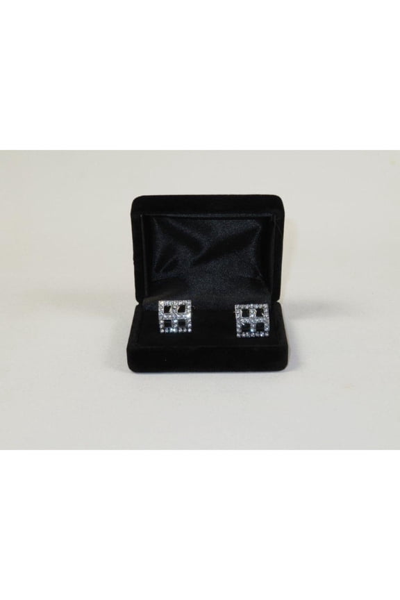 Men's Fashion Cufflinks By J.Valintin Silver/Gold Plated and Stones JVC-4