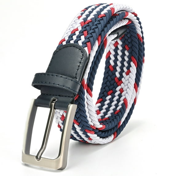 Men's Fashion Decorative New Casual Outdoor Golf Versatile Elastic Woven Belt (Width 1.33in)