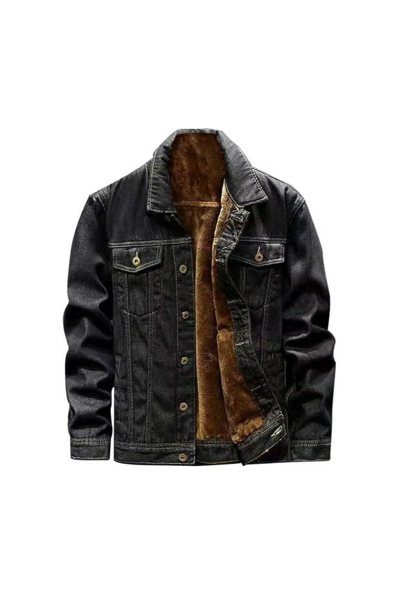 Men's Fashion Denim Jacket Washed Classic Casual Slim Fit Trucker Coat Lightweight Comfortable Durable Stylish Modern Outerwear