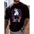 thumbnail image 1 of Men's Fashion Domineering Rabbit Print Round Neck Short Sleeve Daily Casual Popular T-Shirt, 1 of 3