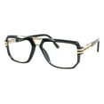 thumbnail image 1 of Men's Fashion Eyeglasses Geometric Square Clear Lens Glasses UV400 Black Gold, 1 of 4