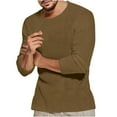 thumbnail image 1 of Men's Fashion Fall Shirts 2024 Men's Casual Crewneck Shirts Classic Basic Long Sleeve Shirt Stylish Solid Color Cotton Tees Tops Fashion Pullover Shirts Slim Fit Lightweight Ribbed Pullover Sweater, 1 of 5