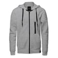 thumbnail image 1 of Men's Fashion Hoodie Jacket With Contrast Zipper And Ribbed Details, 1 of 3