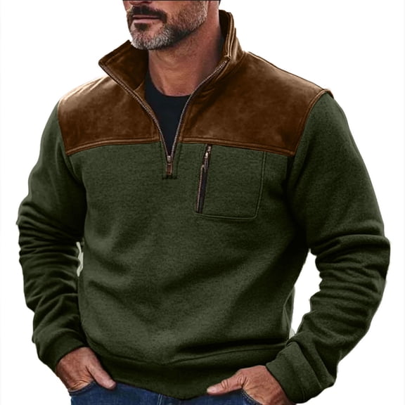 Men's Fashion Hoodies & Sweatshirts Mens Sweatshirts Casual Long Sleeve Stand Collar Button Pullover Sweatshirt Vintage Aztec Cowboy Western Jackets Fall Tops