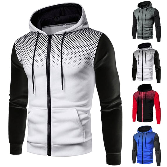 Men's Fashion Hoodies & Sweatshirts Pink Sweatshirt Mens Slim Fit Zip Up Hoodies Sweatshirt Lightweight Long Sleeve with Kanga Pocket