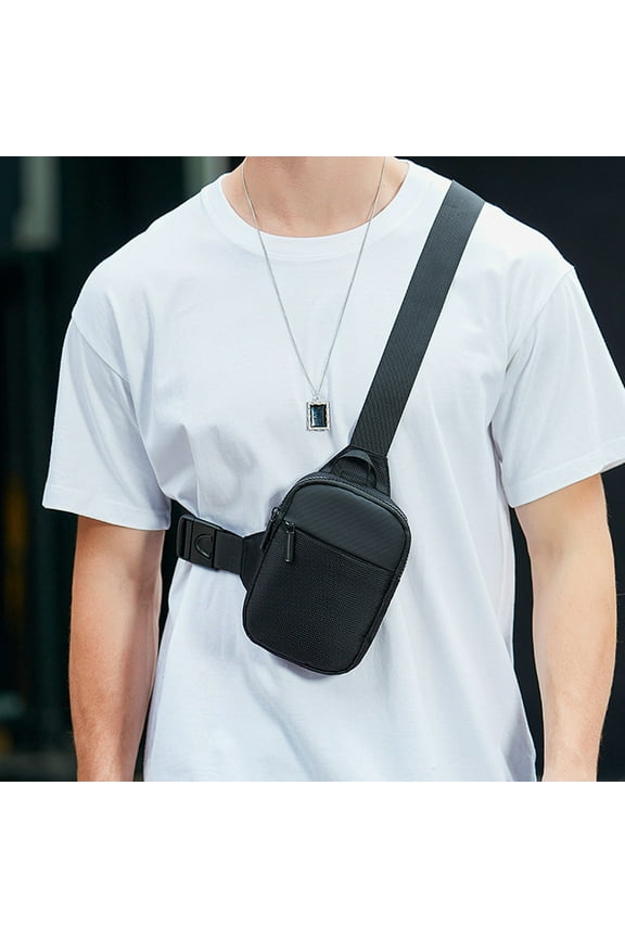 Men's Fashion Japanese Style Chest Bag, Casual Small Shoulder Bag, Personalized Mobile Phone Bag, Compact Crossbody Bag for Men, Daily Commute & Travel