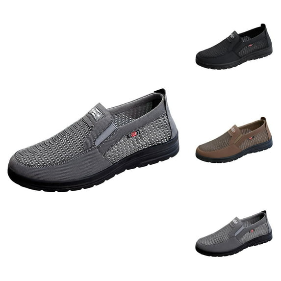 Men's Fashion Mesh Solid Color Sneakers Comfortable Running Shoes Mens Walking Shoes