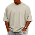 thumbnail image 1 of Men's Fashion Oversized Tshirts Workout Short Sleeve T-Shirt Dry Fit Lightweight Crewneck Tee Tops S-3XL, 1 of 3
