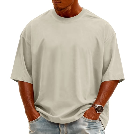 Men's Fashion Oversized Tshirts Workout Short Sleeve T-Shirt Dry Fit Lightweight Crewneck Tee Tops S-3XL