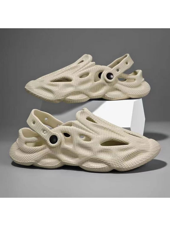 Men's Fashion Plain Color Clogs - Anti Skid Closed-toe Slides Slippers Quick Drying Foam Runners For Indoor Outdoor Shower Beach Pool - For Men - Suitable for Casual Wear, Shower, Beach