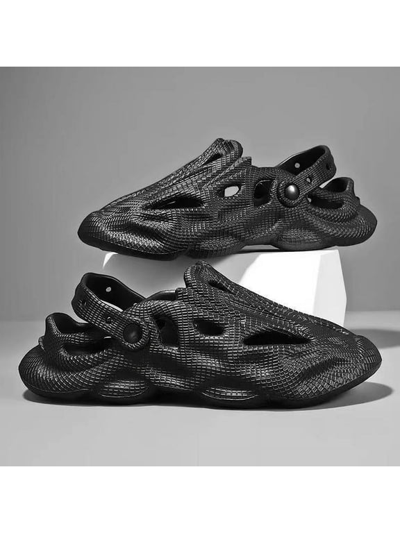 Men's Fashion Plain Color Clogs - Anti Skid Closed-toe Slides Slippers Quick Drying Foam Runners For Indoor Outdoor Shower Beach Pool - For Men - Suitable for Casual Wear, Shower, Beach, Pool