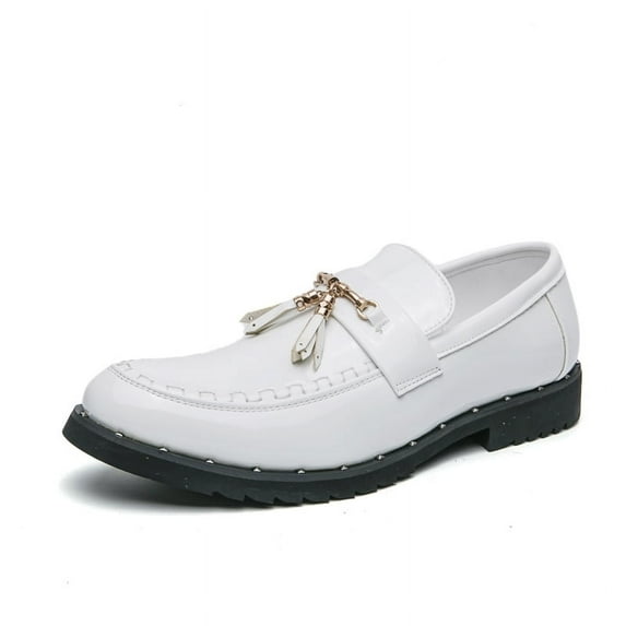 Men's Fashion Pointed Leather Shoes Mens Dress Shoes Casual Business Formal Oxford Derby Dress Leather Sneakers Simple Comfortable Walk Office Loafers Flats Shoes for Men