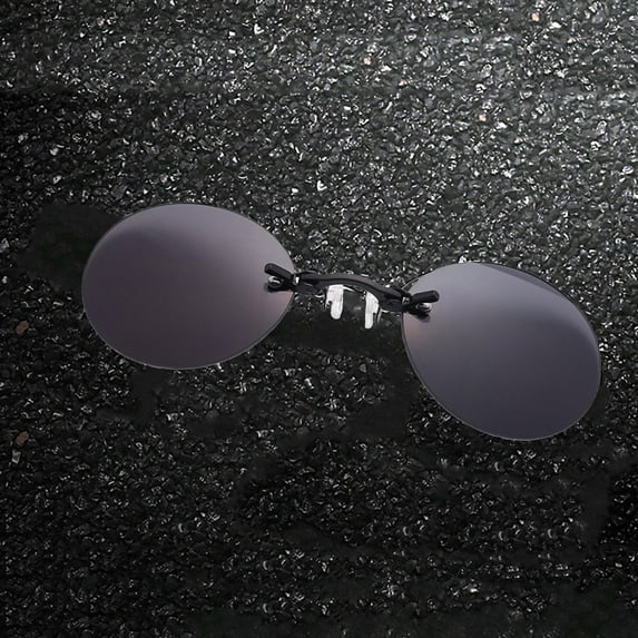 Men's Fashion Rimless Retro Round Clip-On Sun Glasses - Three Color Sunglasses for Cycling and Outdoor Activities 2024 Style