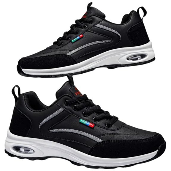 Men's Fashion Road Running Shoes - Casual & Sporty, Two-Tone Design with Air Cushion, Durable Rubber Sole, Comfortable Fabric Lining, Lace-Up, Low-Top Sneakers for All Seasons