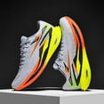 thumbnail image 1 of Men's Fashion Running Shoes with Full-Length Carbon Plate Technology - High-Rebound Cushioned Comfort, Shock Absorption & Stability - Lightweight Breathable Knit Low-Top Design for Marathon, Training, 1 of 9