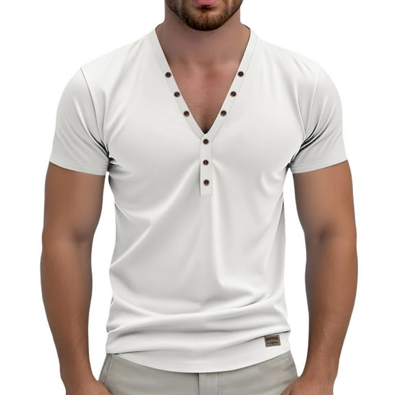 Men's Fashion Short Sleeve T-Shirt - Casual Comfortable, Lightweight Polyester, S-XXXL Sizes