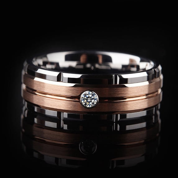Mens Stainless Steel Geometric Ring European American Style Simple Uninlaid Band For Him Jewelry Gift Everyday Style