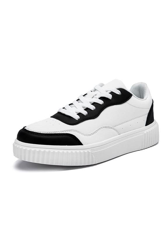 Men's Fashion Sneakers Casual Shoes with Platform Low-Top, Chunky Design Lace-Up for Walking and Tennis