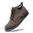 thumbnail image 1 of Men's Fashion Sneakers Chukaa Boots Leather Shoes Lace Up Lightweight Dress Boots Walking Driving Shoes, 1 of 5