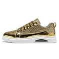 thumbnail image 1 of Men's Fashion Sneakers Glitter Sparkly Tennis Shoes Shiny Sequin Low Cut Casual Skate Shoes, 1 of 8