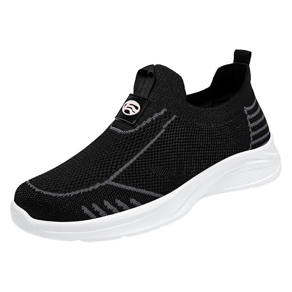 Men's Fashion Sneakers Lightweight Soft Sole Sport Shoes Breathable Fly Woven Mesh Athlet𝗂c Shoes S𝗅ip On Casual Walking Shoes Comfortable Fashion Knit L𝗈afers Shoes