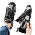 thumbnail image 1 of Men's Fashion Sneakers Thin Sole Lace up Walking Tennis Shoes Running Gym Workout Classic Retro Antislip Trainers Footwear Black Size 9.5, 1 of 6