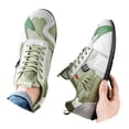 thumbnail image 1 of Men's Fashion Sneakers Thin Sole Lace up Walking Tennis Shoes Running Gym Workout Classic Retro Antislip Trainers Footwear Green Size 9, 1 of 7