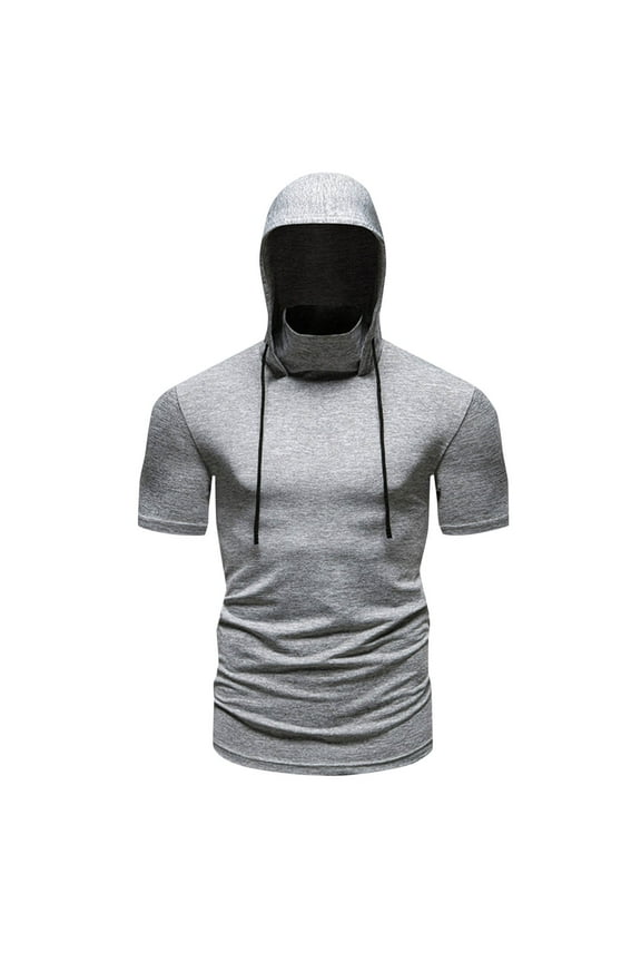 Men's Fashion Sports Hoodie Solid Color Fitness Cycling Sports Sweatshirt
