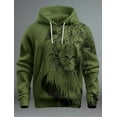 thumbnail image 1 of Men's Fashion Spring and Autumn Hoodie Graphic Lion3D Printed Hoodie Unisex Harajuku Street Leisure Sports Hoodie, 1 of 10