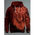 thumbnail image 1 of Men's Fashion Spring and Autumn Hoodie Graphic Lion3D Printed Hoodie Unisex Harajuku Street Leisure Sports Hoodie, 1 of 10