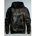 thumbnail image 1 of Men's Fashion Spring and Autumn Hoodie Graphic Lion3D Printed Hoodie Unisex Harajuku Street Leisure Sports Hoodie, 1 of 9