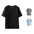 thumbnail image 1 of Men's Fashion Spring and Summer Casual Short Sleeve Round Neck Solid Color Tennis Tee Top with Breathable Comfort for Everyday Wear, 1 of 5