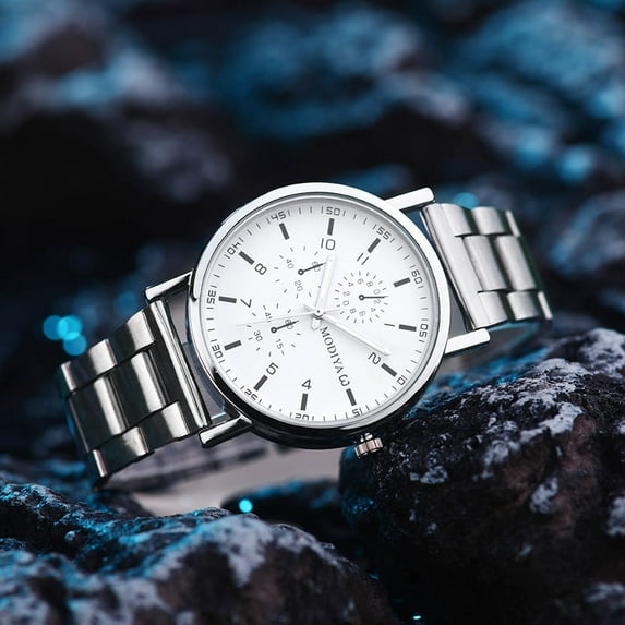 Men's Fashion Stainless Steel Watches Chronograph Wristwatches,Stainsteel Steel Watch, Usupdd 2025 Men's Fashion Stainless Steel Watches