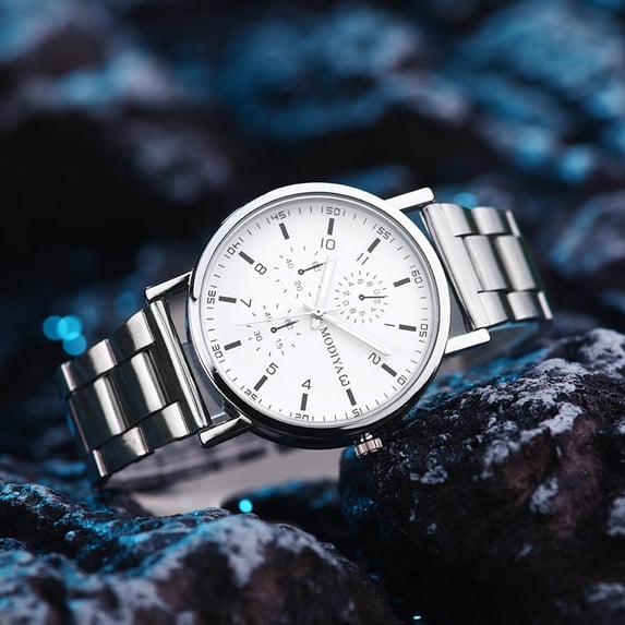 Men's Fashion Stainless Steel Watches Chronograph Wristwatches,Stainsteel Steel Watch
