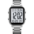thumbnail image 1 of Men's Fashion Stainless Steel Watches Easy-Read Luminous Date Waterproof Chronograph Wristwatches, 1 of 5