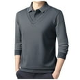 thumbnail image 1 of Men's Fashion Striped Sweater Coat Long Sleeve Collared Two Piece Top for Casual Business Attire Men Casual Dress Sweater Long Sleeve Hoodie Mens Long Hooded Sweatshirt, 1 of 4