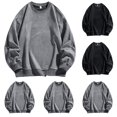 thumbnail image 1 of Men's Fashion Sweatshirts 2025 Dark Gray Pullover Casual Long Sleeve Plus Size 3XL, 1 of 8