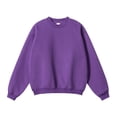 thumbnail image 1 of Men's Fashion Sweatshirts 2025 Purple Long Sleeved Pullover Solid Color Loose Plus Size M, 1 of 4