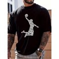 thumbnail image 1 of Men's Fashionable Basketball Letter Print T-Shirt, 1 of 5