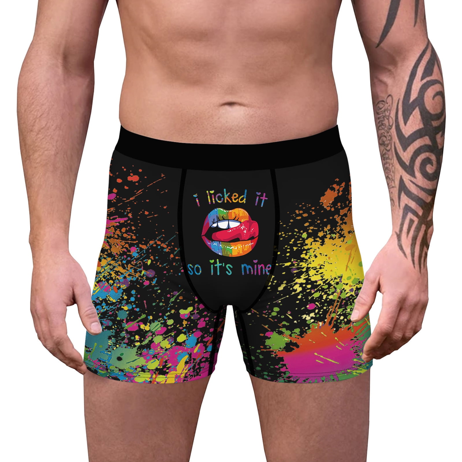 Men's Fashionable Printed Casual Sports Breathable Boxers With  Close-Fitting Underpants 