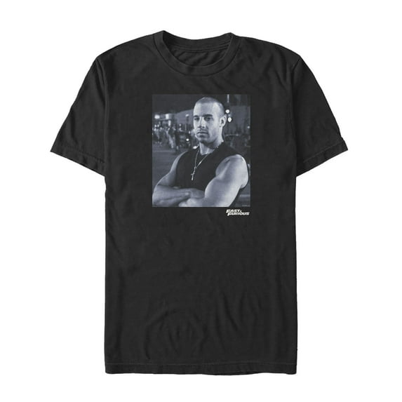 Men's Fast & Furious Domscale Portrait Graphic Tee Black Small