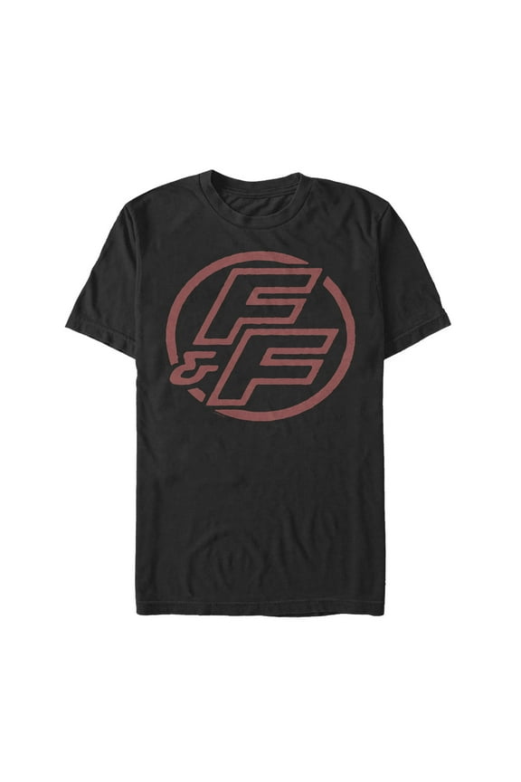 Men's Fast & Furious FF Branded Logo  Graphic Tee Black Large
