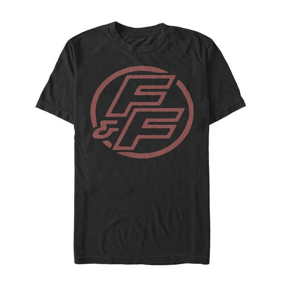 Men's Fast & Furious FF Branded Logo Graphic Tee Black Medium