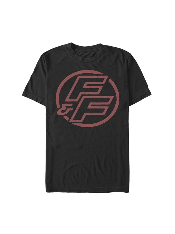 Men's Fast & Furious FF Branded Logo Graphic Tee Black Medium
