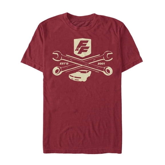 Men's Fast & Furious FF Double Wrench Logo Graphic Tee Cardinal 2X Large