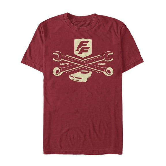 Men's Fast & Furious FF Double Wrench Logo Graphic Tee Cardinal Medium