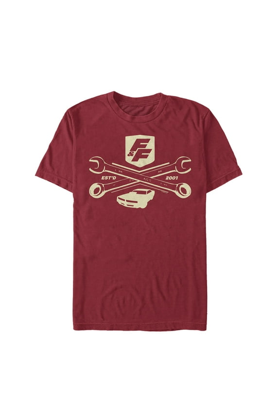 Men's Fast & Furious FF Double Wrench Logo Graphic Tee Cardinal Medium